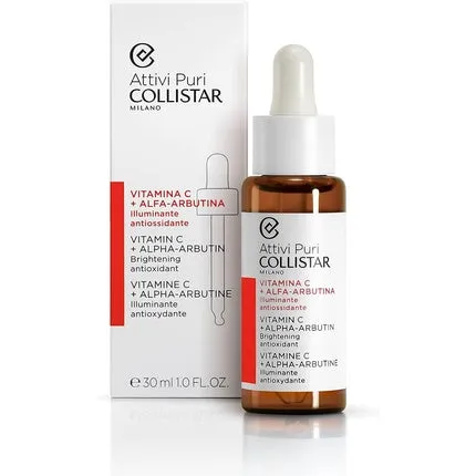 Attivi Puri Vitamin C Serum   Alpha Arbutin Facial Drops for Anti-Aging Moisturizing Effect 30 ml Collistar