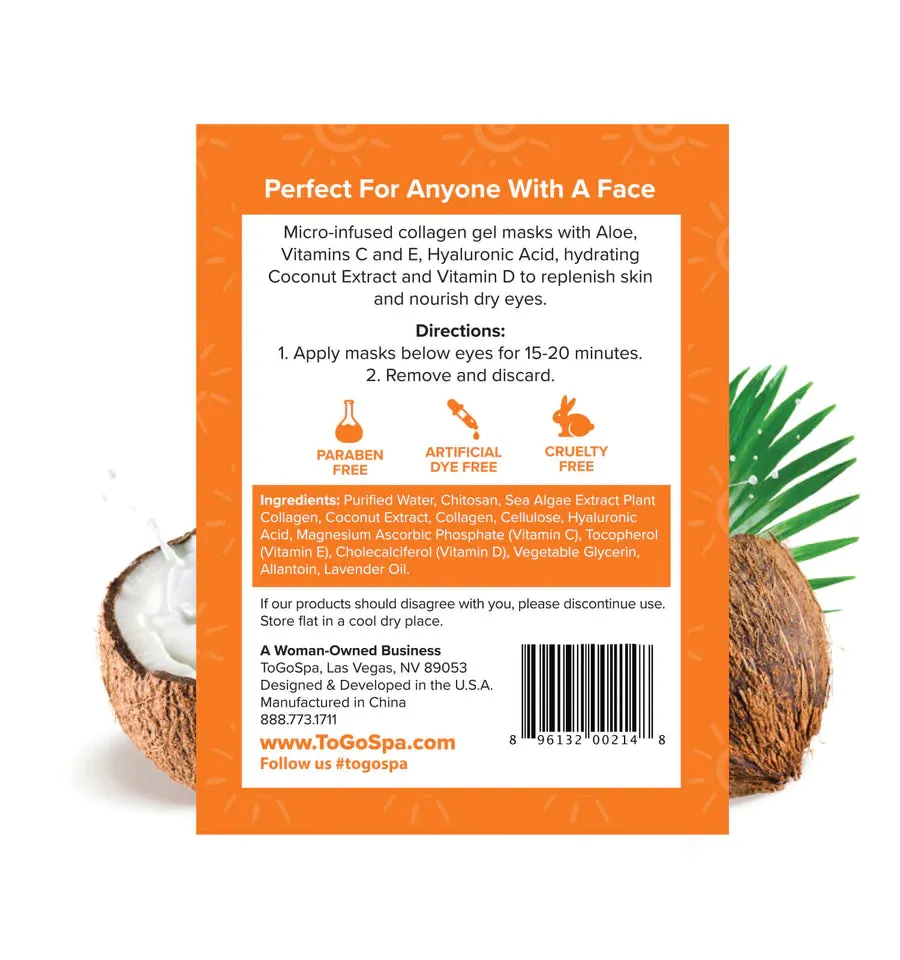 Collagen, Hyaluronic Acid, & Vitamin Under Eye Masks