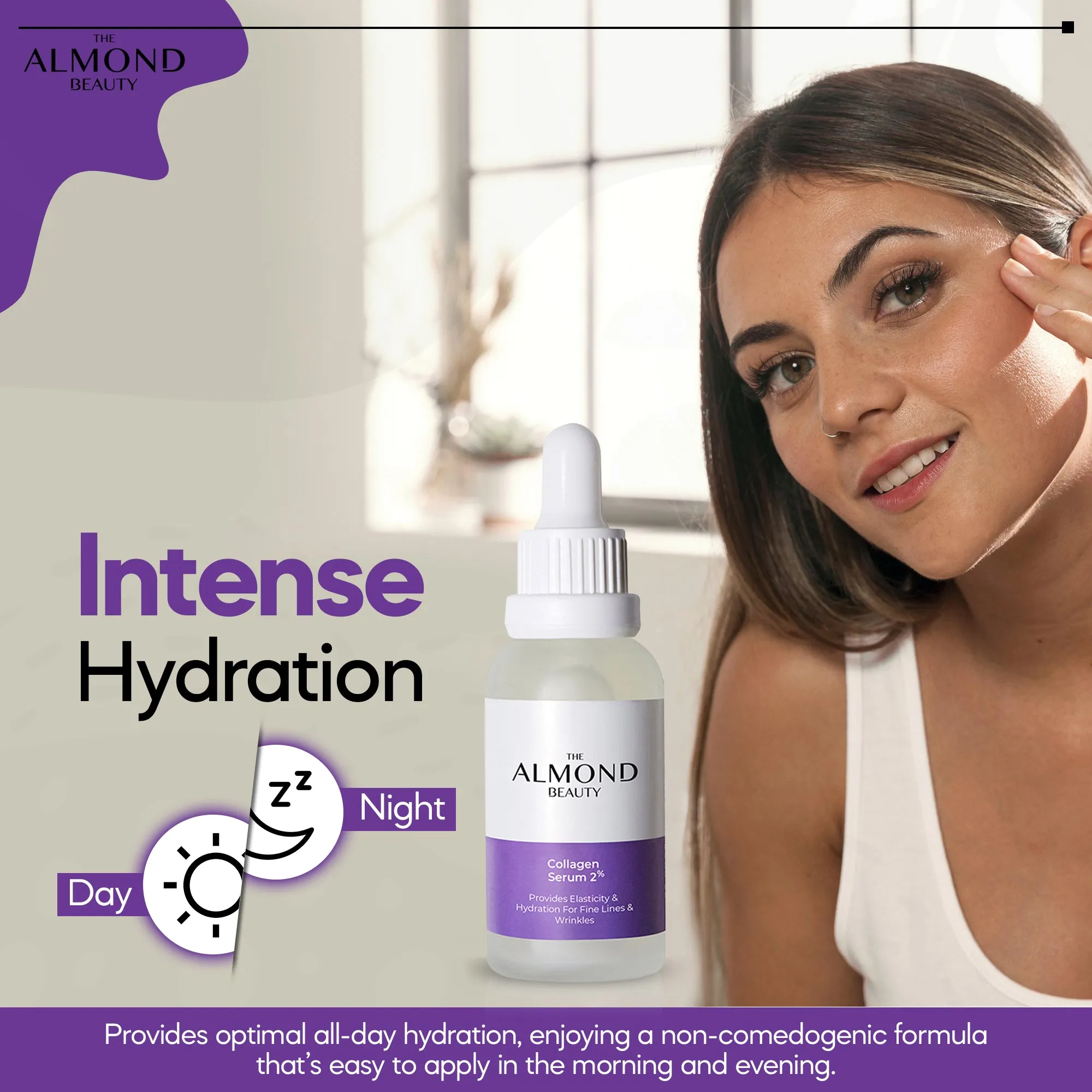 Collagen Serum 2% Provides Elasticity & Hydration For Fine Lines & Wrinkles