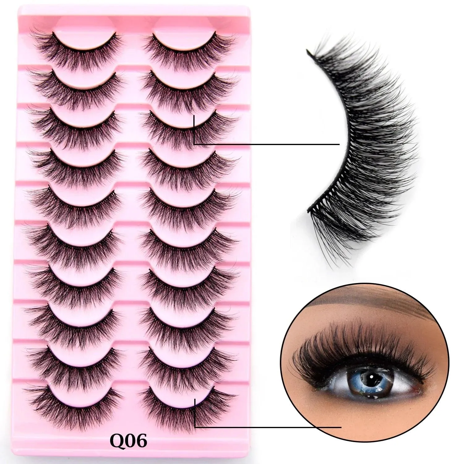 Fluffy 3D Mink Lashes: Reusable Natural Volume for Effortless Glam