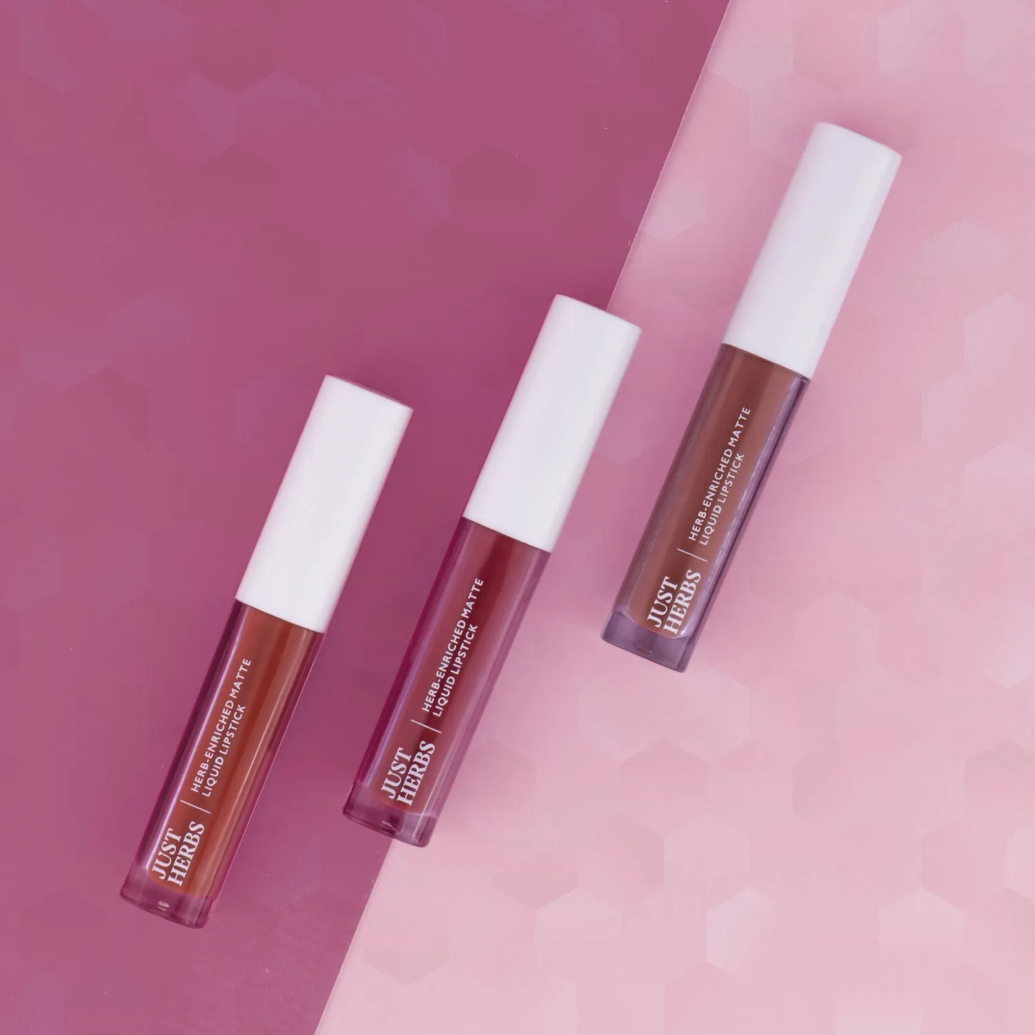 Full-Size Herb Enriched Matte Liquid Lipstick Kit - Set of 3 (6ml)