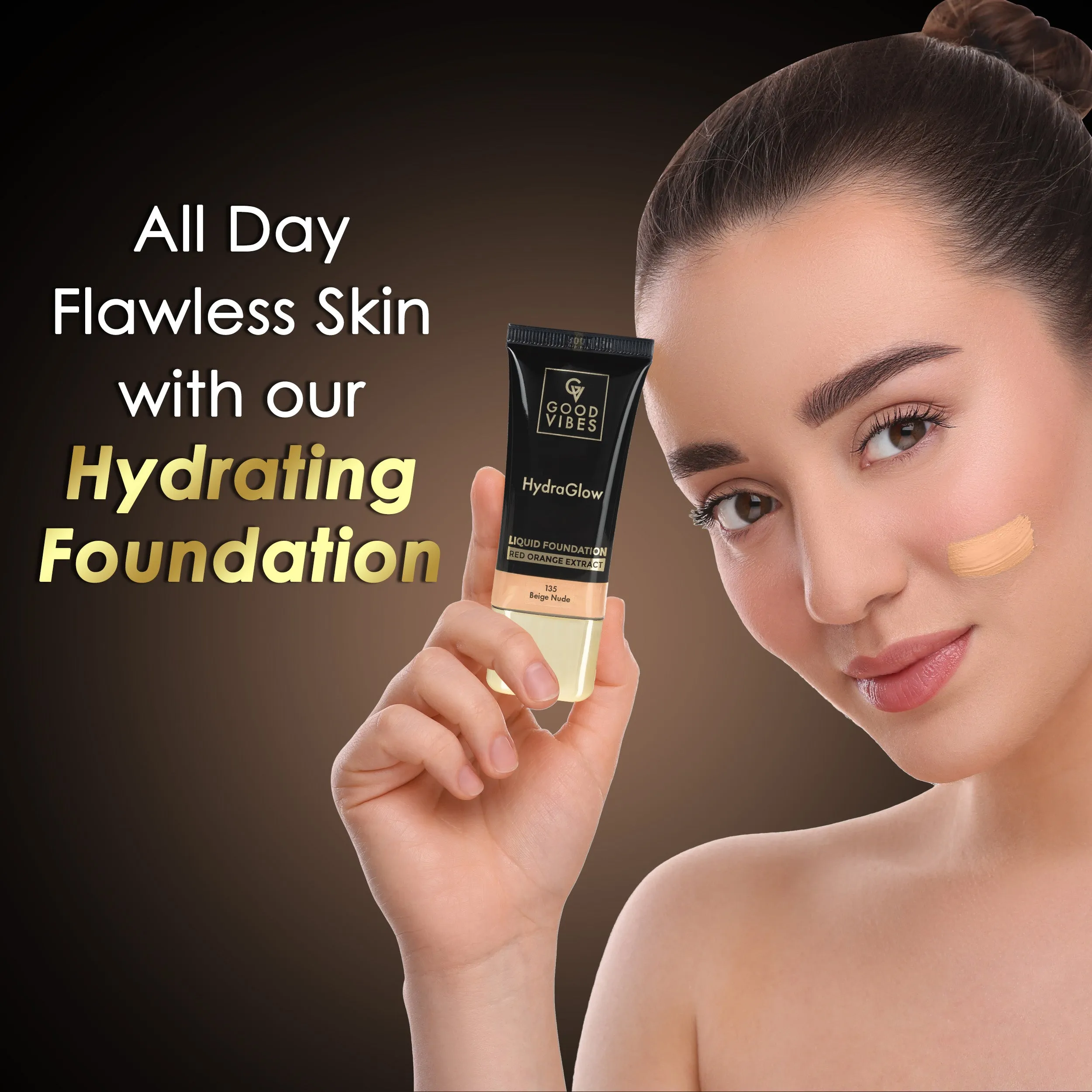 Good Vibes HydraGlow Liquid Foundation (30ml) - 135 Beige Nude