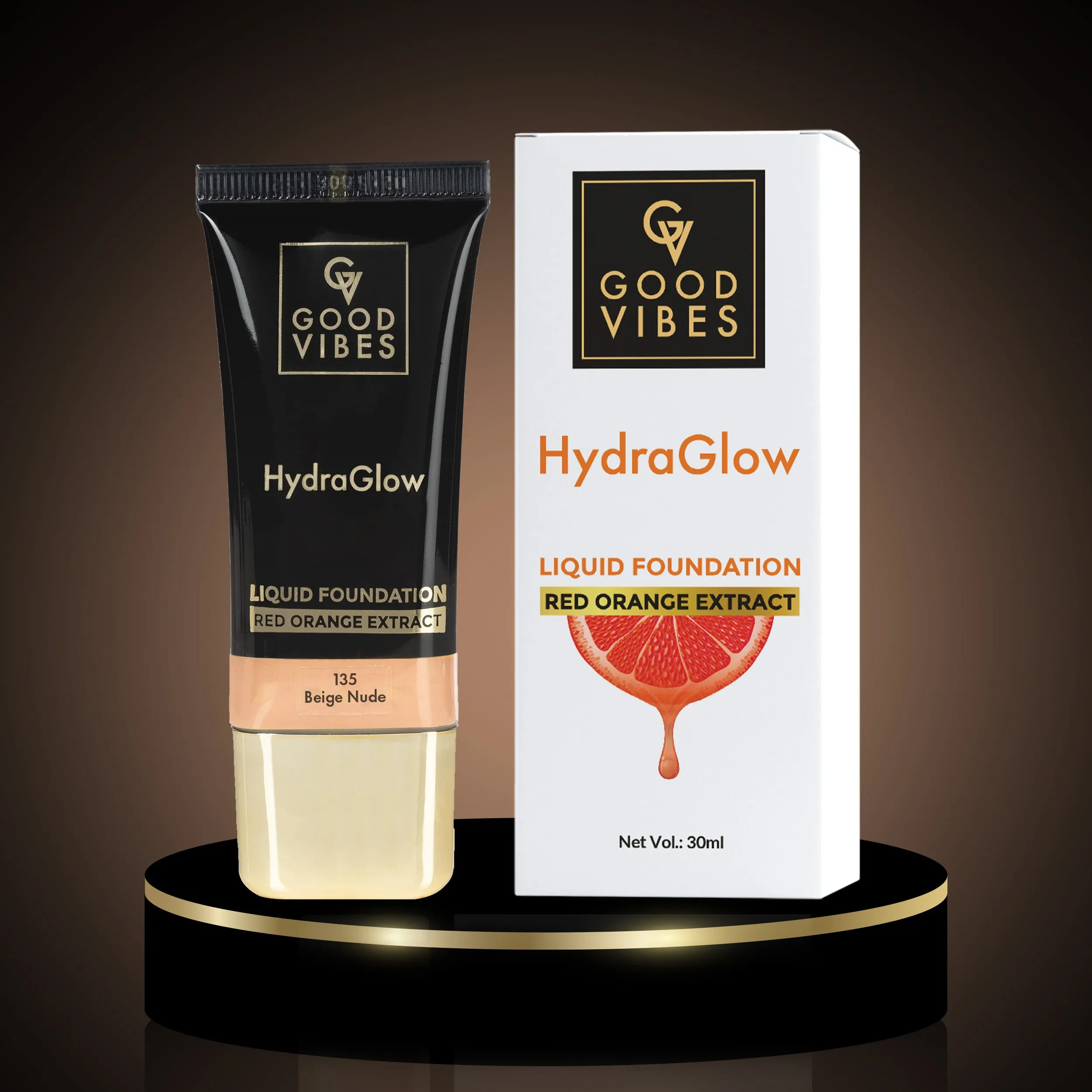 Good Vibes HydraGlow Liquid Foundation (30ml) - 135 Beige Nude
