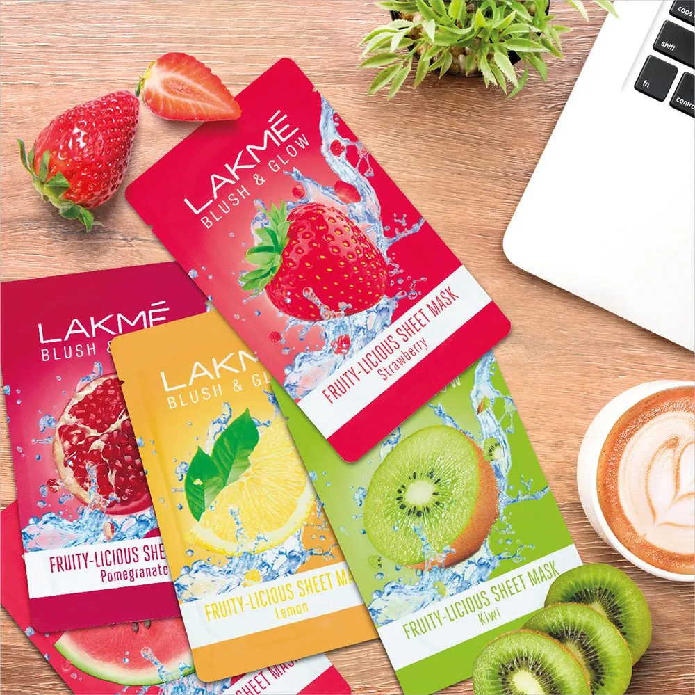Lakmē Blush and Glow Pomegranate Sheet Mask