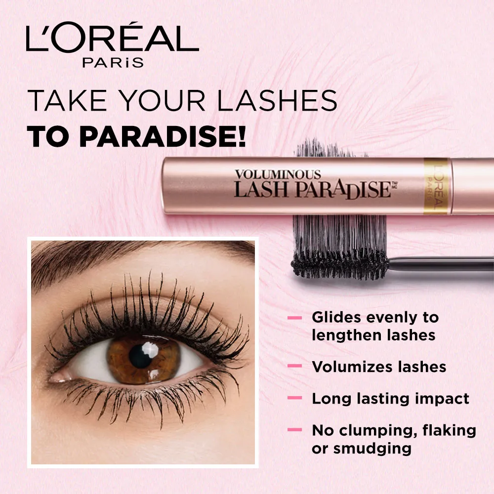 L'Oreal Paris Lash Paradise Mascara, Waterproof, 7.6ml