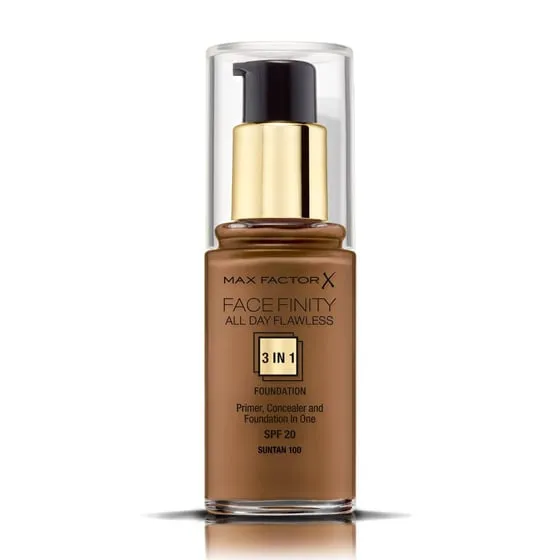 Max Factor Facefinity Hela Dagen Flawless 3In1 Spf20 Nr.100 Solbränna 30Ml Fondation