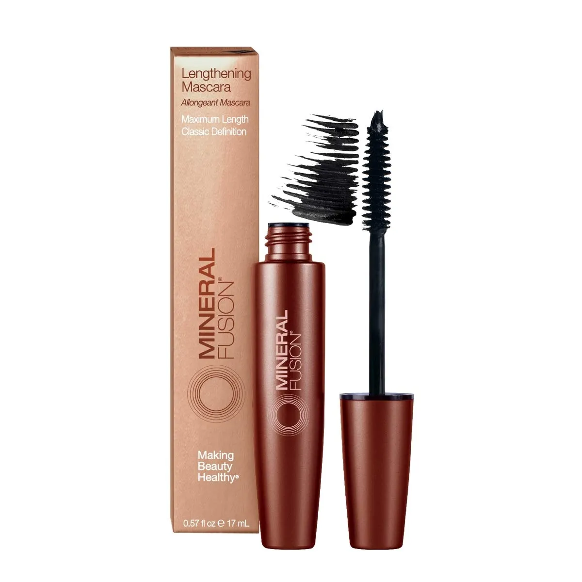 Mineral Fusion Lengthening Mascara, Graphite, 0.57 Fl Oz (Packaging May Vary)