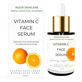 Noor Skincare Vitamin C Face Serum for Glowing Skin, Dark Spot Correcting Glow Serum, Dry and Oily Skin, Pore Minimizing, for Acne and Dark Spots, Women/Men