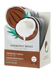 Pack Of 3 | MINISO Fruit Series Facial Sheet Masks(Coconut)