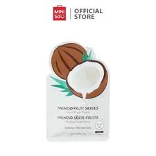 Pack Of 3 | MINISO Fruit Series Facial Sheet Masks(Coconut)