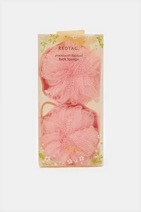 Pink Bath Sponge Set (Pack of 2)