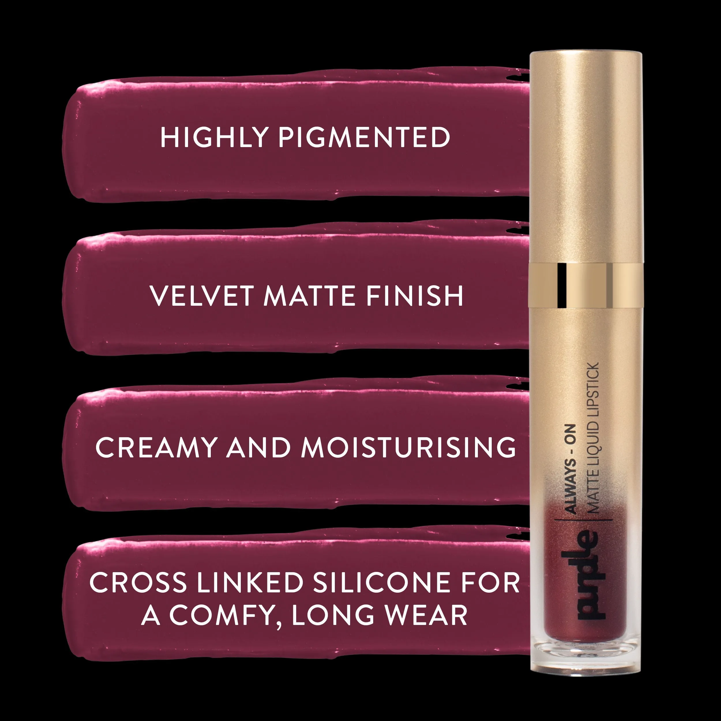 Purplle Always - On Matte Liquid Lipstick - Plum Perfection 13 (6.5ml)