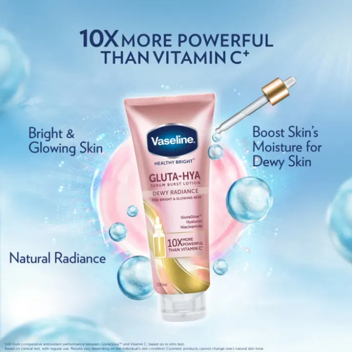 Vaseline Gluta Hya Serum Burst Lotion Dewy Radiance 330ml x2